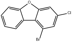 1-bromo-3-chloro-Dibenzofuran 化学構造式