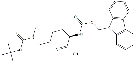 N-芴甲氧羰基-N'-叔丁氧羰基-N'-甲基-D-赖氨酸,2044709-77-3,结构式