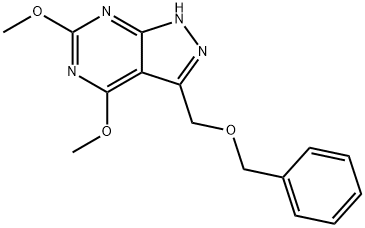 3-((Benzyloxy)methyl)-4,6-dimethoxy-1H-pyrazolo[3,4-d]pyrimidine Struktur