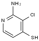 2-amino-3-chloro-4-mercaptopyridine 化学構造式