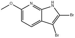 2,3-dibromo-6-methoxy-1H-pyrrolo[2,3-b]pyridine Struktur