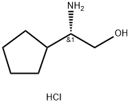 (S)-2-アミノ-2-シクロペンチルエタノール塩酸塩 化学構造式