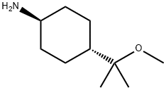 trans-4-(2-methoxypropan-2-yl)cyclohexan-1-amine Structure