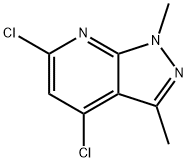 4,6-二氯-1,3-二甲基-1H-吡唑[3,4-B]吡啶 结构式