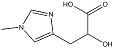 2-hydroxy-3-(1-methyl-1H-imidazol-4-yl)propanoic acid 化学構造式