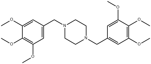 Piperazine, 1,4-bis[(3,4,5-trimethoxyphenyl)methyl]- Struktur