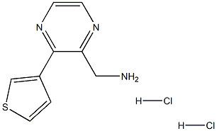 [3-(thiophen-3-yl)pyrazin-2-yl]methanamine dihydrochloride Structure