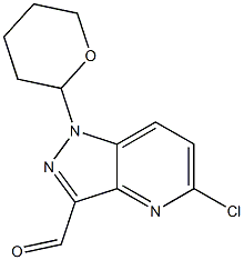 5-chloro-1-(oxan-2-yl)-1H-pyrazolo[4,3-b]pyridine-3-carbaldehyde Struktur