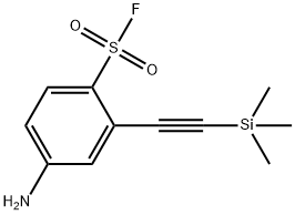 4-Amino-2-((trimethylsilyl)ethynyl)benzenesulfonyl fluoride Struktur