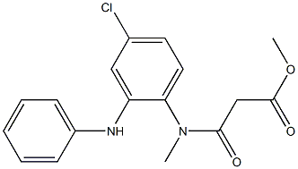 methyl 3-[[4-chloro-2-(phenylamino)phenyl]methylamino]-3-oxopropanoate. 化学構造式