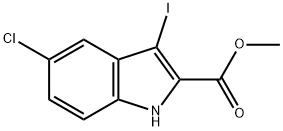 methyl 5-chloro-3-iodo-1H-indole-2-carboxylate Structure