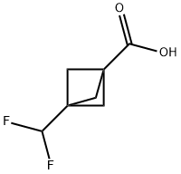 3-(difluoromethyl)bicyclo[1.1.1]pentane-1-carboxylic acid Struktur