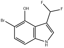 5-Bromo-3-(difluoromethyl)-1H-indol-4-ol 结构式