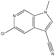 5-chloro-1-methyl-1H-pyrrolo[2,3-c]pyridine-3-carbonitrile Struktur