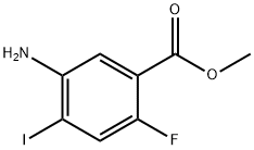 5-Amino-2-fluoro-4-iodo-benzoic acid methyl ester 化学構造式