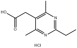 2-(2-ethyl-4,6-dimethylpyrimidin-5-yl)acetic acid hydrochloride|