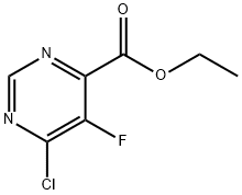 ethyl 6-chloro-5-fluoropyrimidine-4-carboxylate Structure