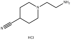 1-(2-AMINOETHYL)PIPERIDINE-4-CARBONITRILE DIHYDROCHLORIDE, 2095410-63-0, 结构式