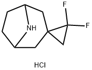 2',2'-difluoro-8-azaspiro[bicyclo[3.2.1]octane-3,1'-cyclopropane] hydrochloride Structure