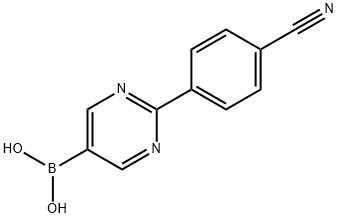 (2-(4-cyanophenyl)pyrimidin-5-yl)boronic acid 化学構造式