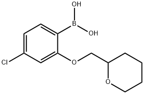 4-Chloro-2-((tetrahydro-2H-pyran-2-yl)methoxy)phenylboronic acid Structure