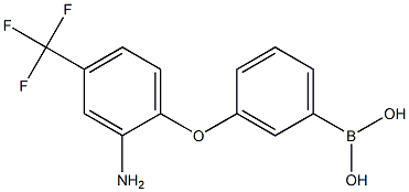 {3-[2-Amino-4-(trifluoromethyl)phenoxy]phenyl}boronic acid 化学構造式