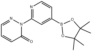 2-(4-(4,4,5,5-tetramethyl-1,3,2-dioxaborolan-2-yl)pyridin-2-yl)pyridazin-3(2H)-one 结构式