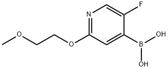 [5-fluoro-2-(2-methoxyethoxy)pyridin-4-yl]boronic acid 化学構造式