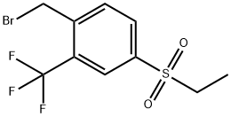 1-Bromomethyl-4-ethanesulfonyl-2-trifluoromethylbenzene Structure