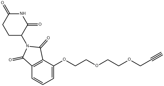 2-(2,6-Dioxo-3-piperidinyl)-4-[2-[2-(2-propyn-1-yloxy)oxy]ethoxy]-1H-isoindole-1,3(2H)dione, 2098487-52-4, 结构式