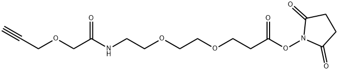 PROPARGYL-O-C1-AMIDO-PEG2-C2-NHS ESTER, 2101206-30-6, 结构式