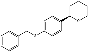 (R)-2-(4-(benzylthio)phenyl)tetrahydro-2H-pyran Structure