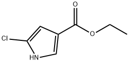 ethyl 5-chloro-1H-pyrrole-3-carboxylate 化学構造式