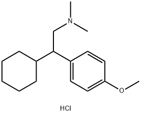 2-cyclohexyl-2-(4-methoxyphenyl)-N,N-dimethylethan-1-amine hydrochloride Structure