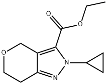 Pyrano[4,3-c]pyrazole-3-carboxylic acid, 2-
cyclopropyl-2,4,6,7-tetrahydro-, ethyl ester Struktur