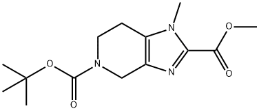 5H-Imidazo[4,5-c]pyridine-2,5-dicarboxylic acid, 1,4,6,7-tetrahydro-1-methyl-, 5-(1,1-dimethylethyl) 2-methyl ester,2116240-24-3,结构式