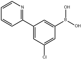 3-(Pyridin-2-yl)-5-chlorophenylboronic acid Struktur