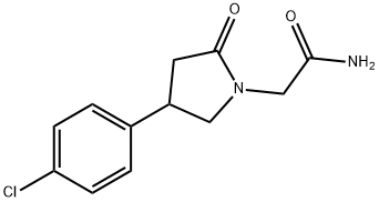 2-(4-(4-chlorophenyl)-2-oxopyrrolidin-1-yl)acetamide Struktur