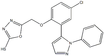 213690-90-5 5-{[4-chloro-2-(1-phenyl-1H-pyrazol-5-yl)phenoxy]methyl}-1,3,4-oxadiazole-2-thiol