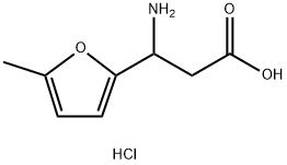 3-AMINO-3-(5-METHYL-2-FURYL)PROPANOIC ACID HYDROCHLORIDE 化学構造式