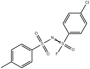 4-氯-N-[(4-甲基苯基)磺酰]-苯磺胺酰氟化物 结构式