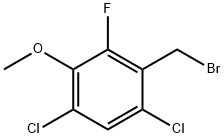 4,6-Dichloro-2-fluoro-3-methoxybenzyl bromide Structure