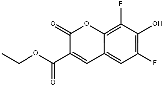 Ethyl 6,8-Difluoro-7-hydroxycoumarin-3-carboxylate, 215868-30-7, 结构式