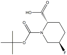 (2S,5R)-1-BOC-5-氟哌啶-2-甲酸 结构式