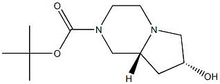 tert-butyl (7R,8aR)-7-hydroxyhexahydropyrrolo[1,2-a]pyrazine-2(1H)-carboxylate Structure