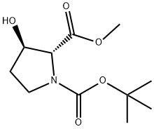 1-(tert-butyl) 2-methyl (2R,3R)-3-hydroxypyrrolidine-1,2-dicarboxylate, 2165775-01-7, 结构式