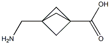 3-(氨基甲基)双环[1.1.1]戊烷-1-羧酸,2166774-19-0,结构式