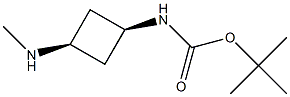 tert-butyl N-[cis-3-(methylamino)cyclobutyl]carbamate 化学構造式