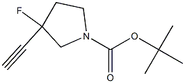 tert-butyl 3-ethynyl-3-fluoropyrrolidine-1-carboxylate Structure