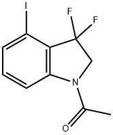 1-(3,3-二氟-4-碘二氢吲哚-1-基)乙-1-酮,2169224-35-3,结构式